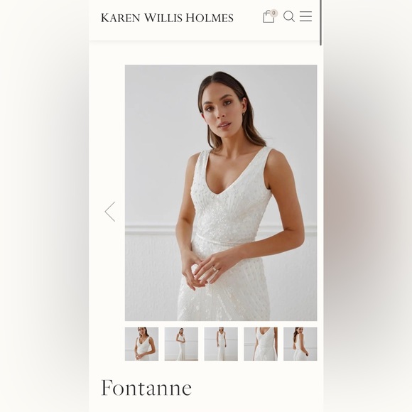 Karen Willis Holmes Fontanne wedding gown size AU 10 / US 6 - Picture 9 of 13